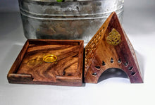 Wooden Pyramid Incense/Cone burner