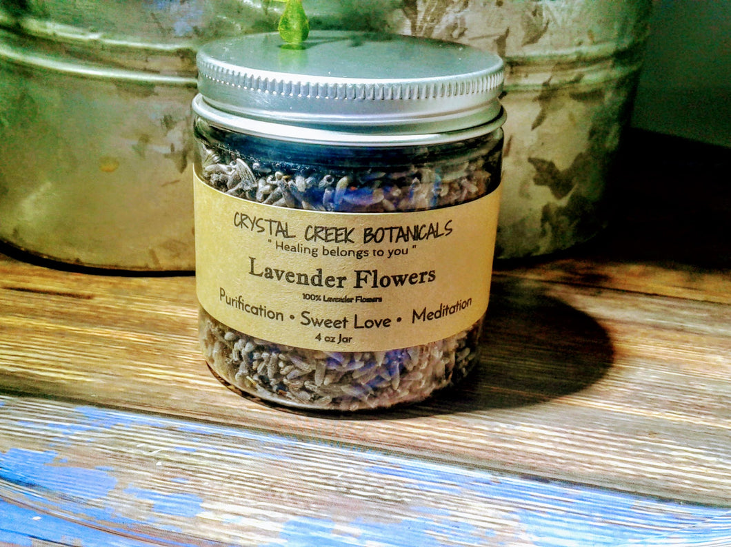 Lavender Flowers 4 oz Jar Full