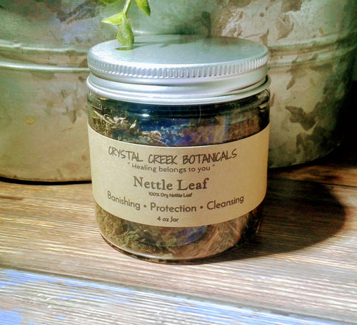 Dry Nettle Leaf 4 oz Jar Full