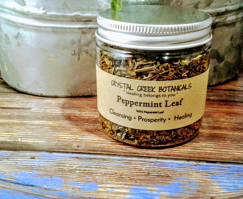 Peppermint Leaf 4 oz Jar Full