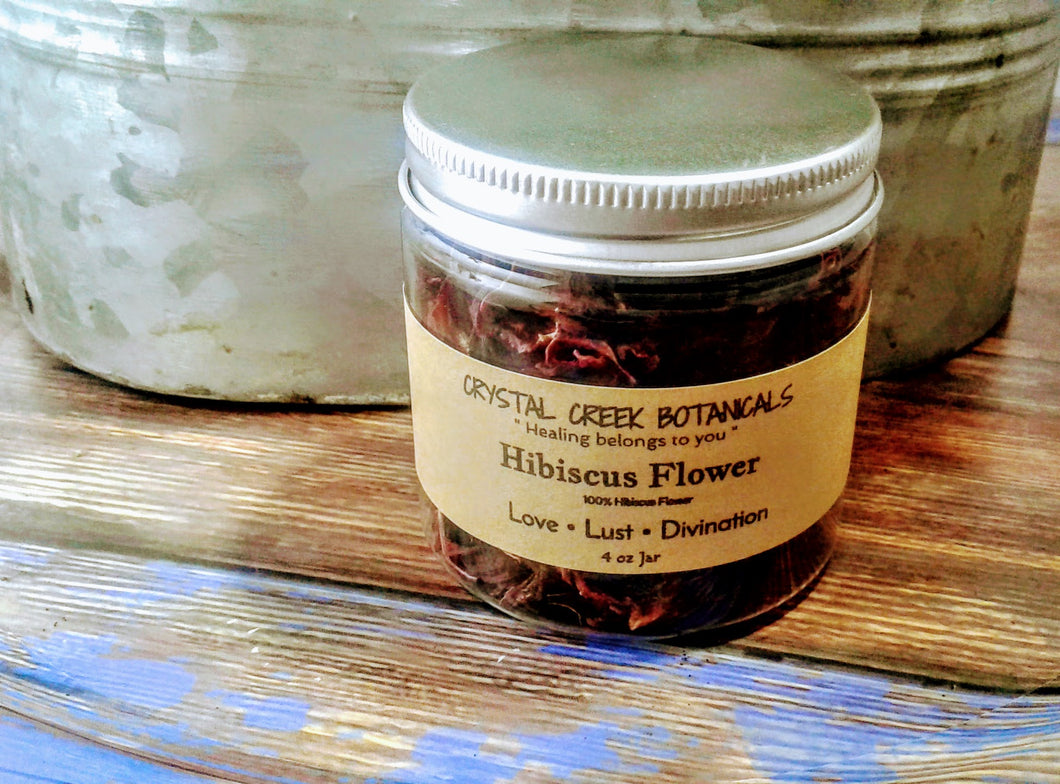 Hibiscus Flower 4 oz Jar Full