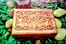 Goddess of Earth Carved Wooden Box 4x6
