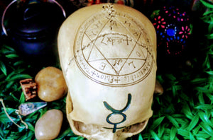 Skull Head with Symbols