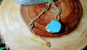 Turquoise Gold plated Pendent Necklace
