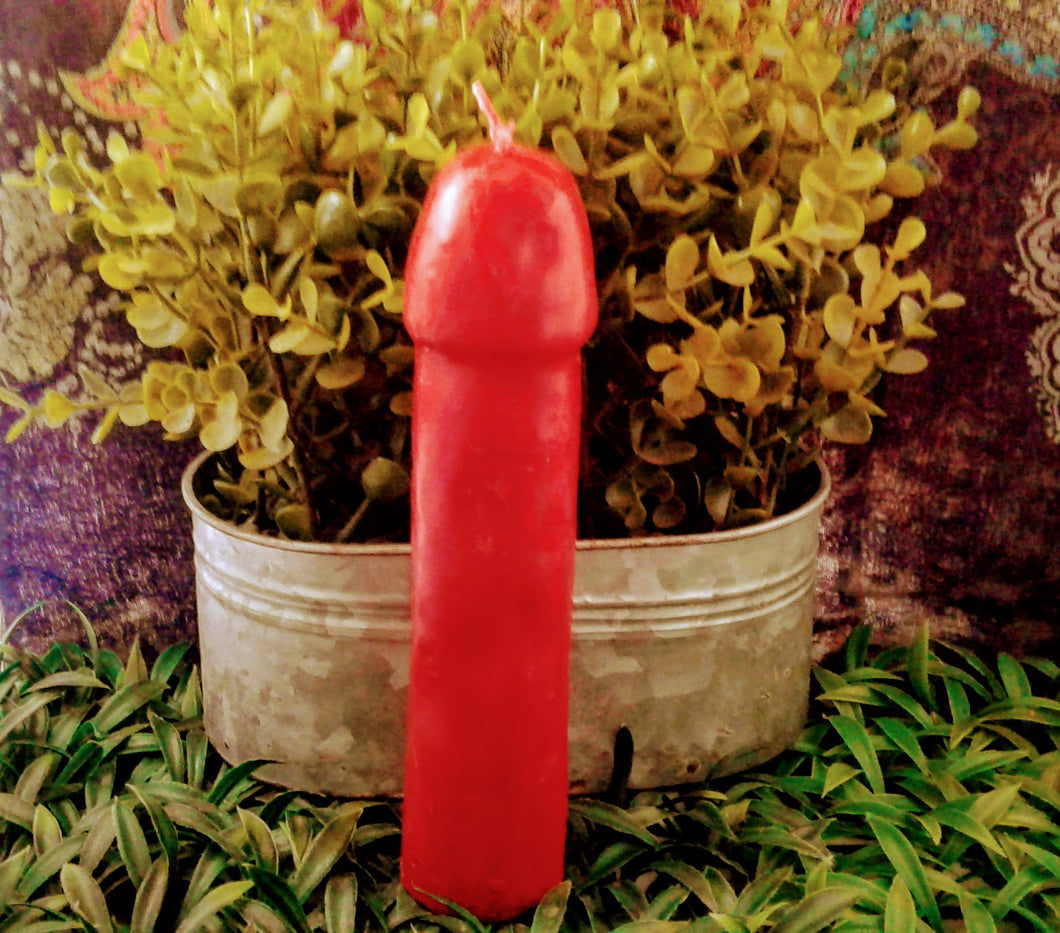 Red Male Genital Candle