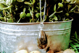 Large Raindrop Style Labradorite Necklace