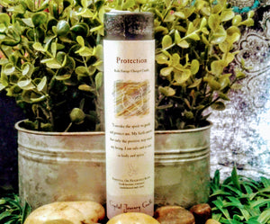 Protection Herbal Magical Pillar Candles