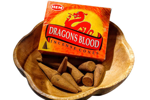 HEM Dragon's Blood Incense Cones from India