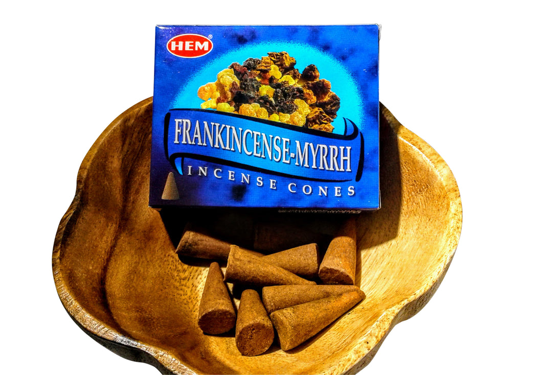 HEM Frankincense-Myrrh Incense cones From India